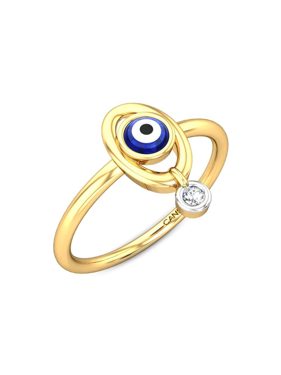 

CANDERE A KALYAN JEWELLERS COMPANY 14KT Gold Diamond-Studded Finger Ring-1.45gm