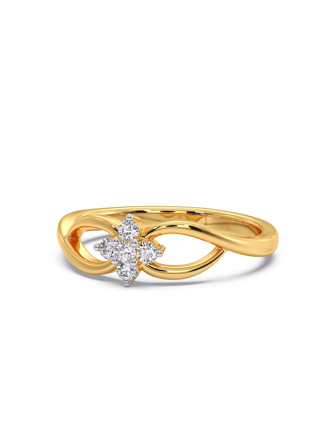 

CANDERE A KALYAN JEWELLERS COMPANY BIS Hallmark 18KT Gold Diamond Finger Ring-2.6gm