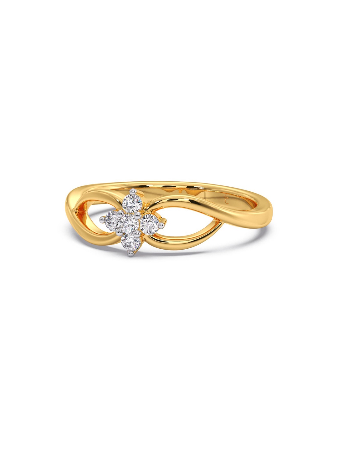 

CANDERE A KALYAN JEWELLERS COMPANY BIS Hallmark 18KT Gold Diamond Finger Ring-3.06gm