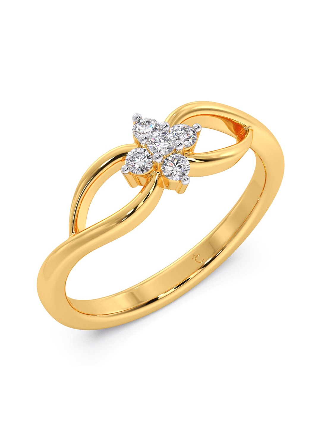 

CANDERE A KALYAN JEWELLERS COMPANY BIS Hallmark 18KT Gold Diamond Finger Ring-2.94gm