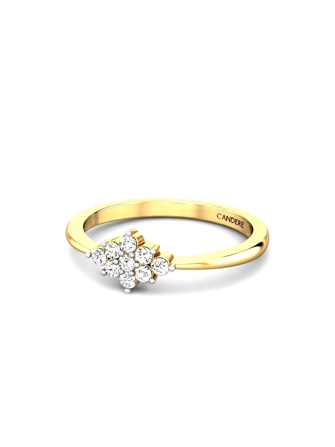 

CANDERE A KALYAN JEWELLERS COMPANY 18KT Gold Diamond-Studded Finger Ring-2.12gm
