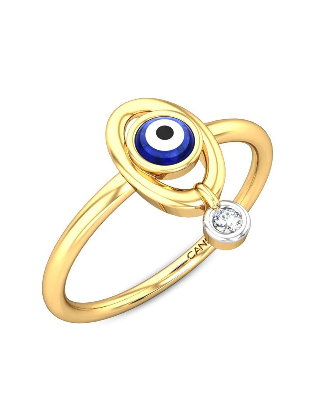 

CANDERE A KALYAN JEWELLERS COMPANY BIS Hallmark 18KT Gold Diamond Finger Ring-1.88gm