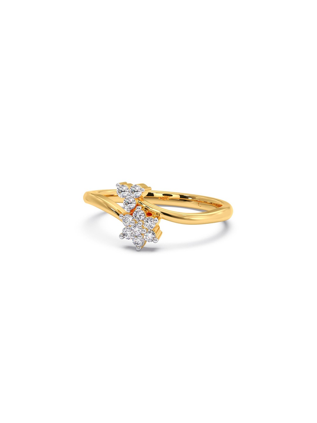 

CANDERE A KALYAN JEWELLERS COMPANY BIS Hallmark 18KT Gold Diamond Finger Ring-1.89gm
