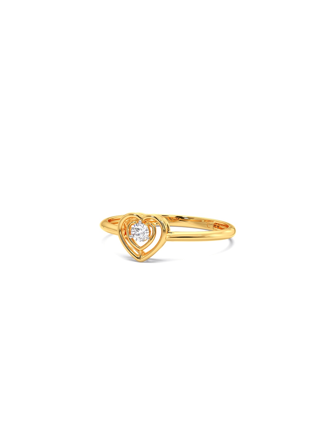 

CANDERE A KALYAN JEWELLERS COMPANY 18KT Gold Diamond Studded Ring-1.85 gm