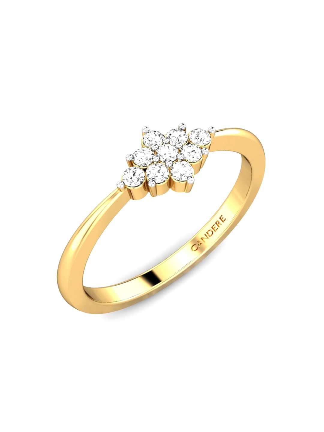 

CANDERE A KALYAN JEWELLERS COMPANY 18KT Gold Diamond-Studded Finger Ring-2.32gm