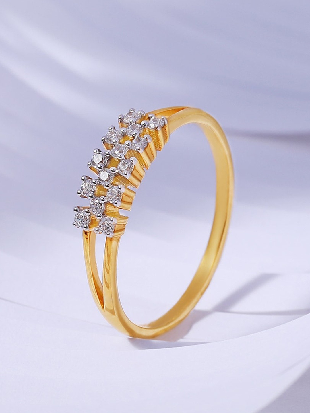 

CANDERE A KALYAN JEWELLERS COMPANY BIS Hallmark 18KT Gold Diamond Finger Ring-2.8gm