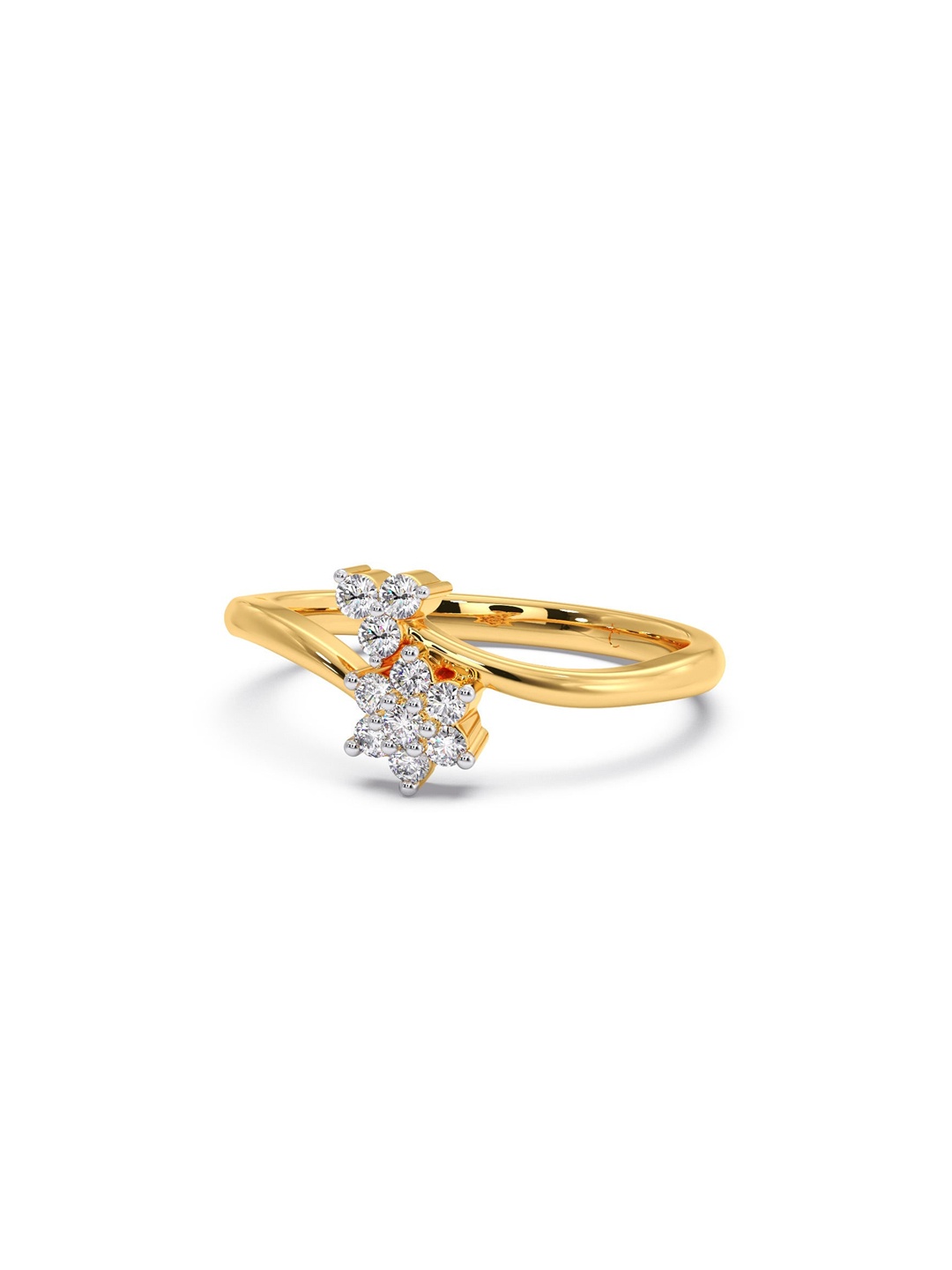 

CANDERE A KALYAN JEWELLERS COMPANY BIS Hallmark 18KT Gold Diamond Finger Ring-2.28gm