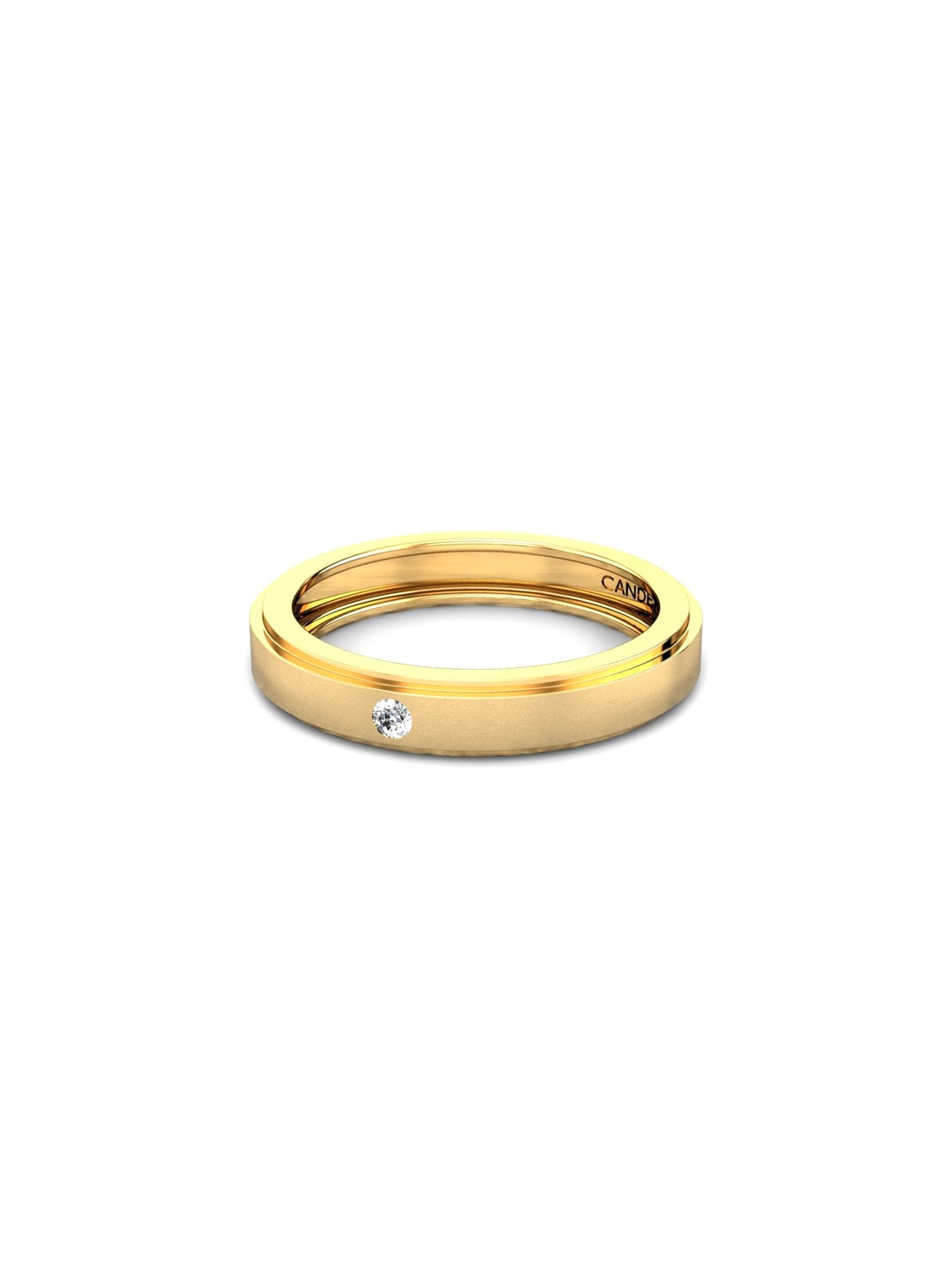 

CANDERE A KALYAN JEWELLERS COMPANY BIS Hallmark 18KT Gold Diamond Finger Ring-3.54gm