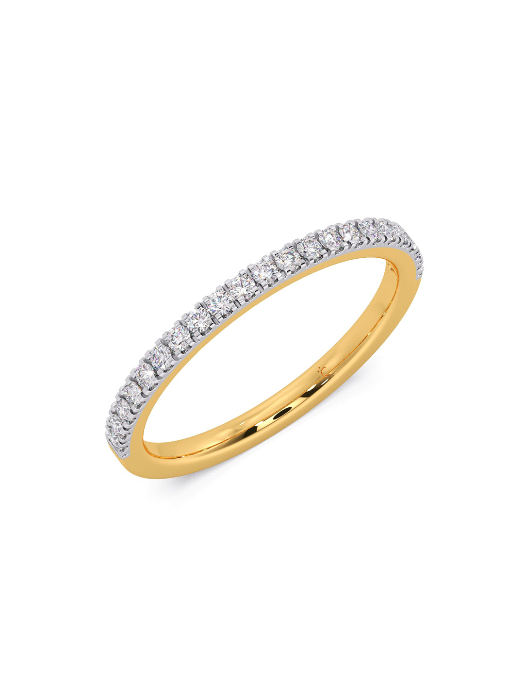 

CANDERE A KALYAN JEWELLERS COMPANY BIS Hallmark 18KT Gold Diamond Finger Ring-1.9gm