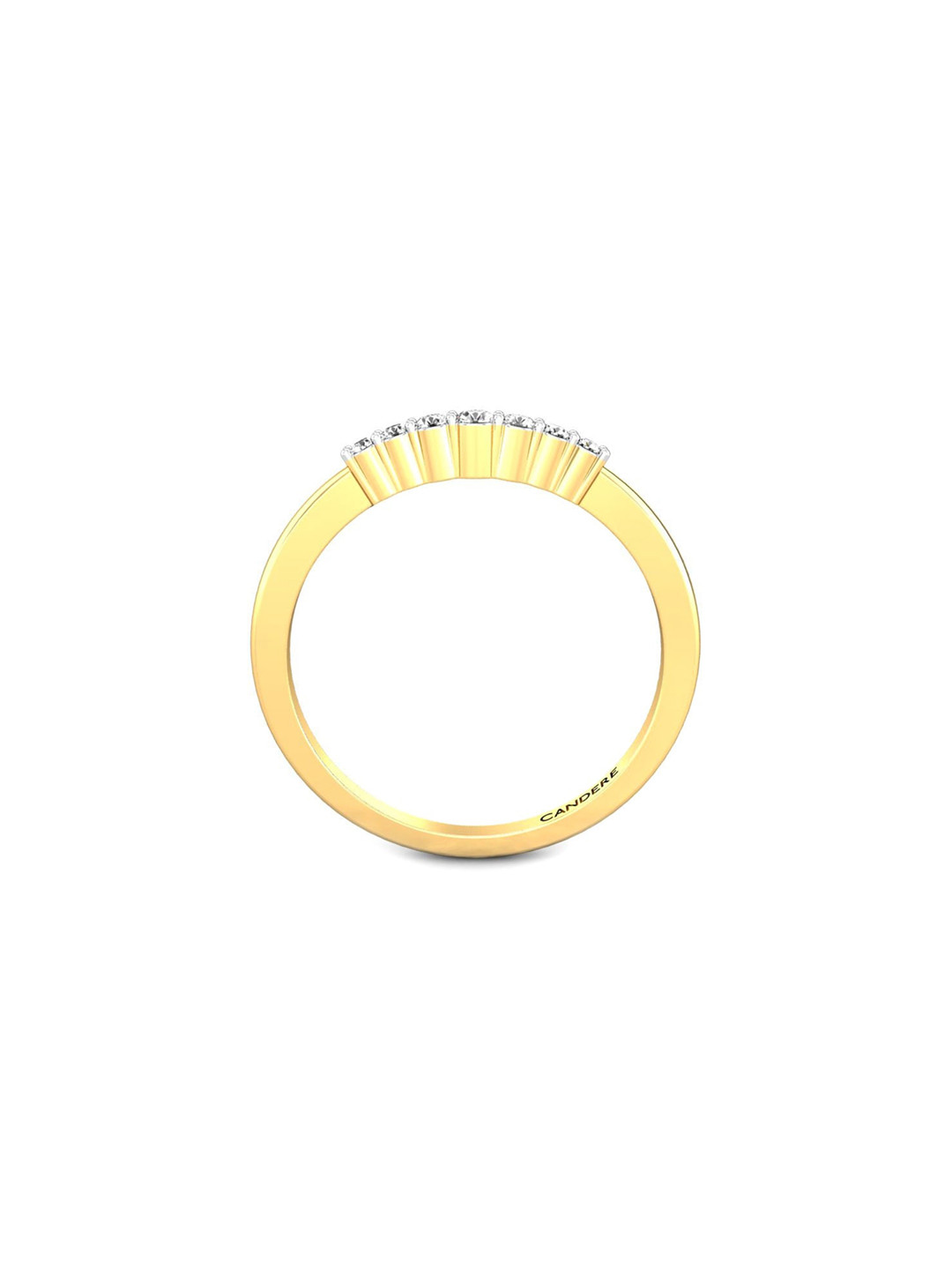 

CANDERE A KALYAN JEWELLERS COMPANY BIS Hallmark 14KT Gold Diamond Finger Ring-1.43gm