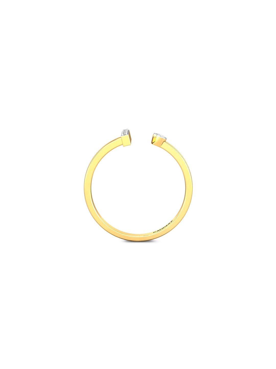 

CANDERE A KALYAN JEWELLERS COMPANY 18KT Gold Diamond-Studded Finger Ring-1.62gm