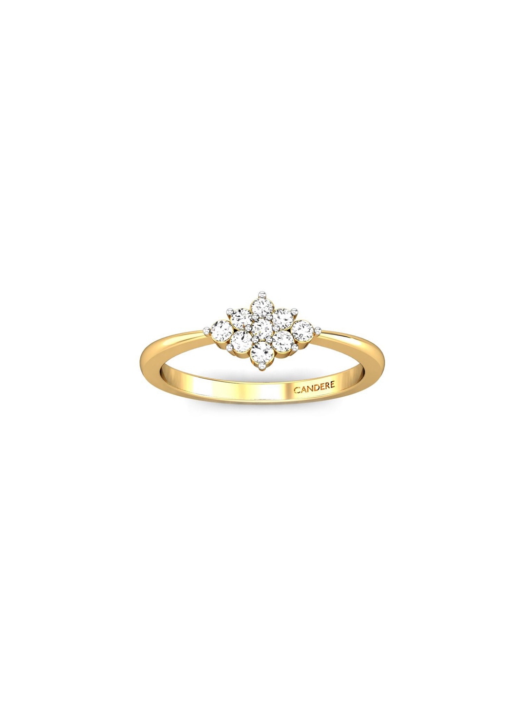 

CANDERE A KALYAN JEWELLERS COMPANY BIS Hallmark 18KT (750) Yellow Gold Diamond Ring-1.77gm