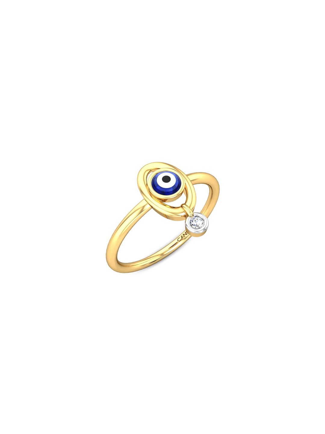 

CANDERE A KALYAN JEWELLERS COMPANY 14KT Gold Diamond-Studded Finger Ring-1.62gm