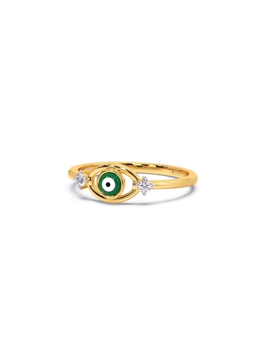 

CANDERE A KALYAN JEWELLERS COMPANY BIS Hallmark 18KT Gold Diamond Finger Ring-2.15gm