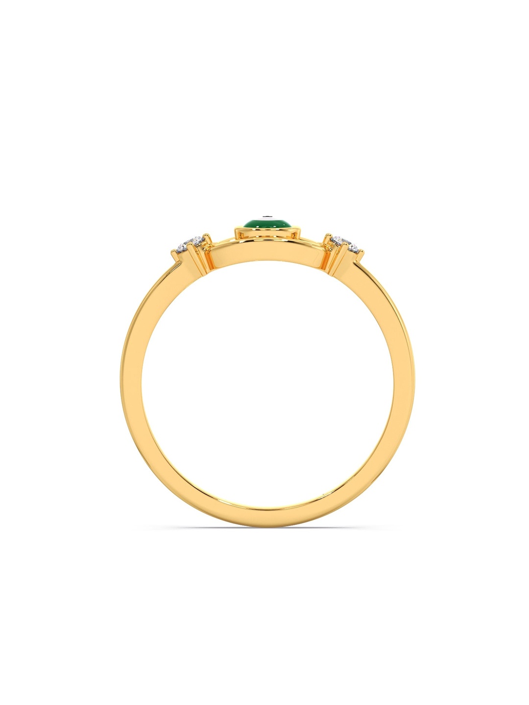 

CANDERE A KALYAN JEWELLERS COMPANY 14KT Gold Diamond-Studded Finger Ring-1.69gm