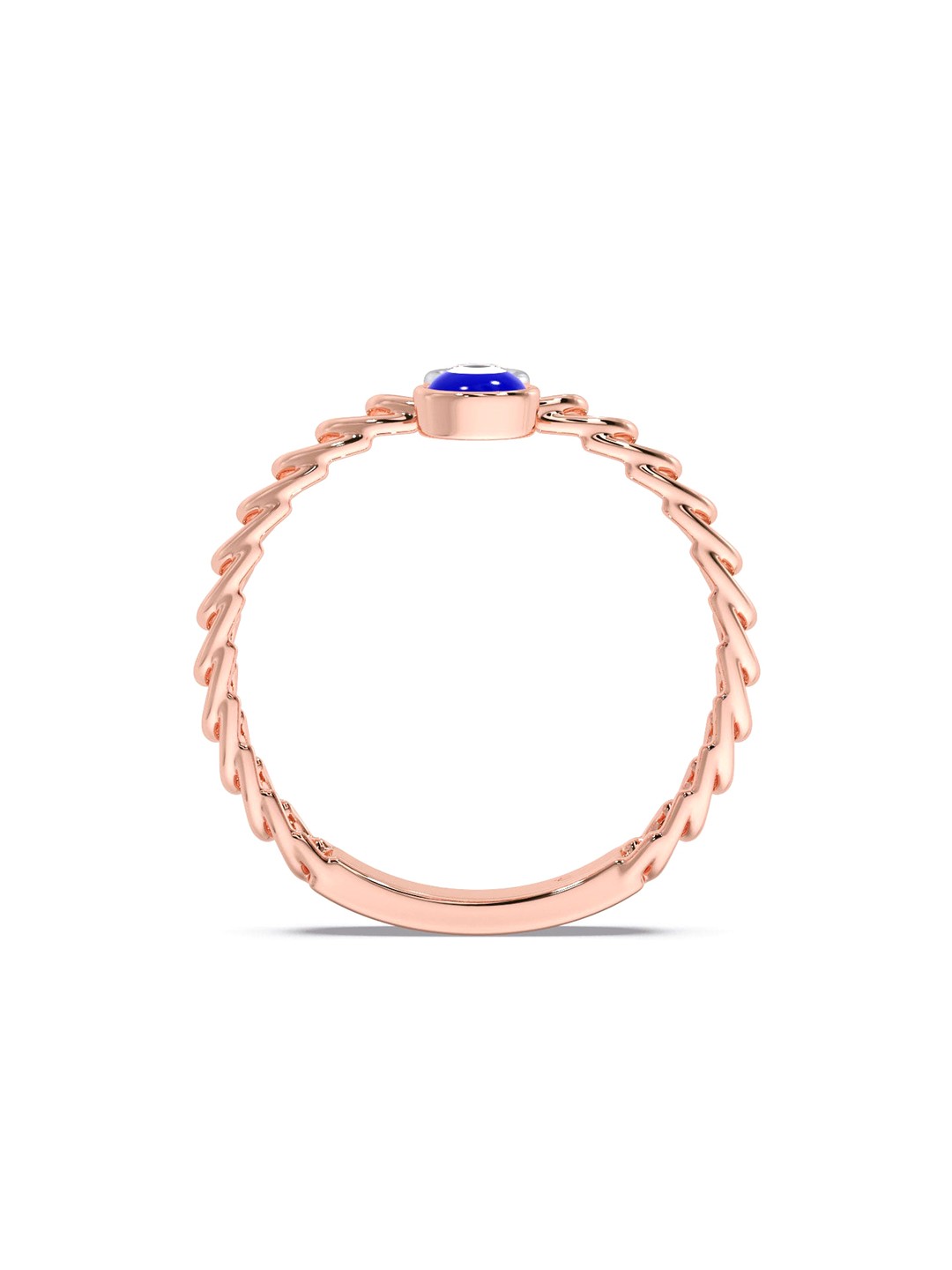 

CANDERE A KALYAN JEWELLERS COMPANY 18KT (750) Rose Gold Diamond Studded Ring-2.21 gm