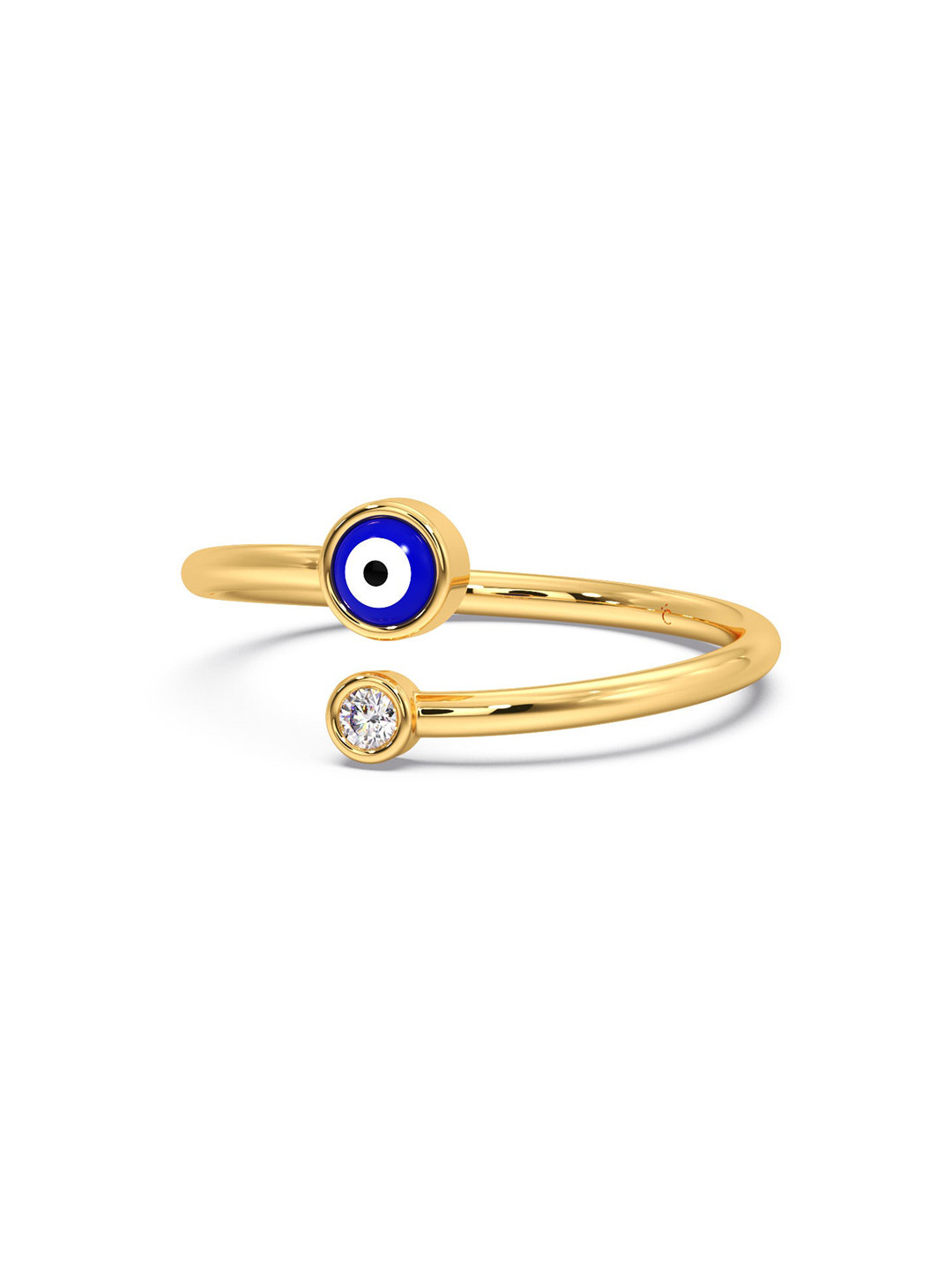 

CANDERE A KALYAN JEWELLERS COMPANY 14KT (585) Gold Diamond Studded Ring-1.15 gm