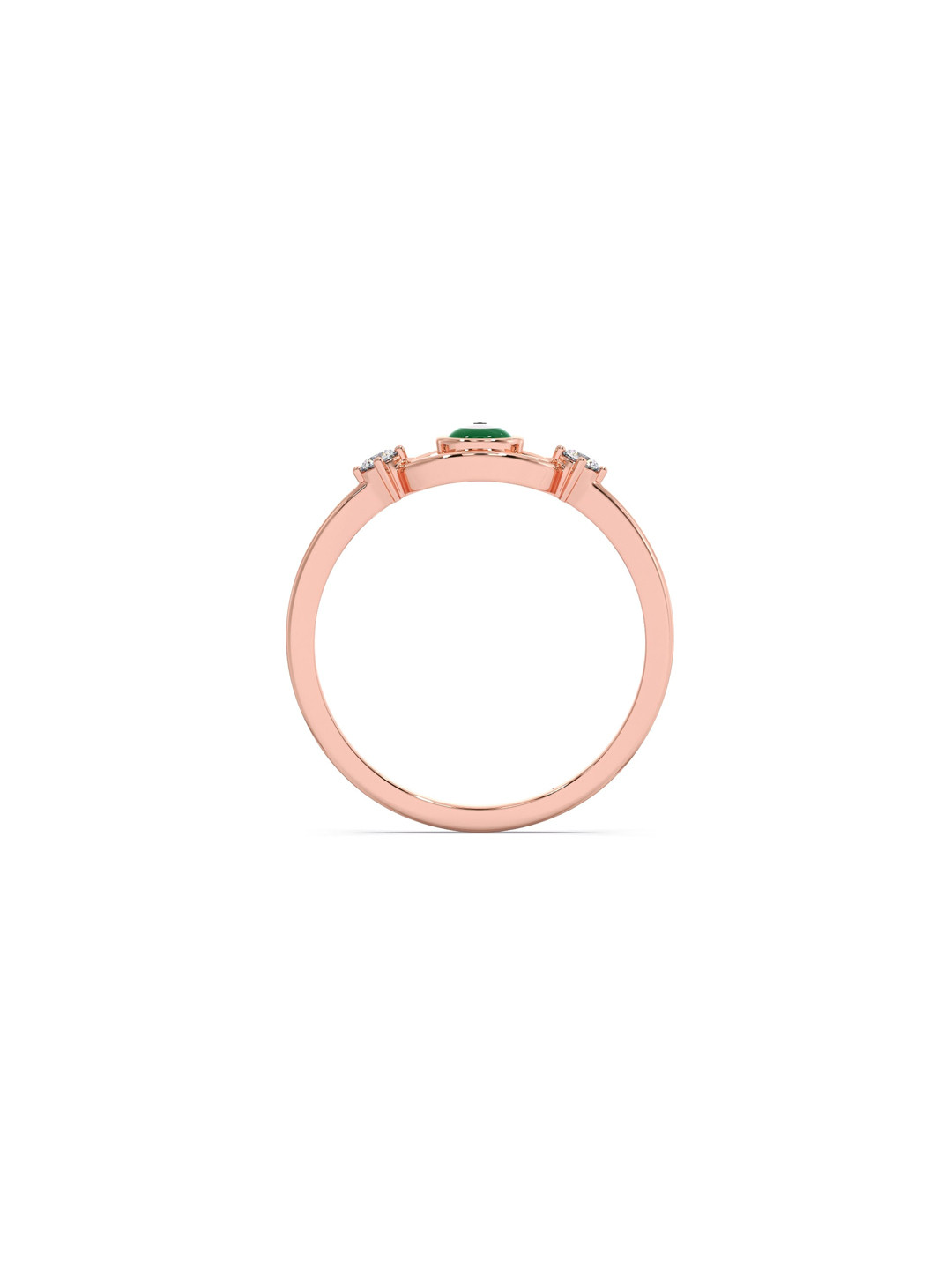 

CANDERE A KALYAN JEWELLERS COMPANY 18KT (750) Rose Gold Diamond Studded Ring-2.07gm