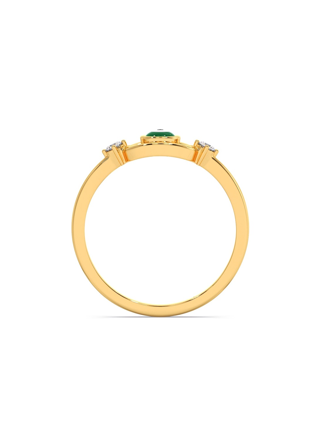 

CANDERE A KALYAN JEWELLERS COMPANY 18KT Gold Diamond-Studded Finger Ring-2.31gm