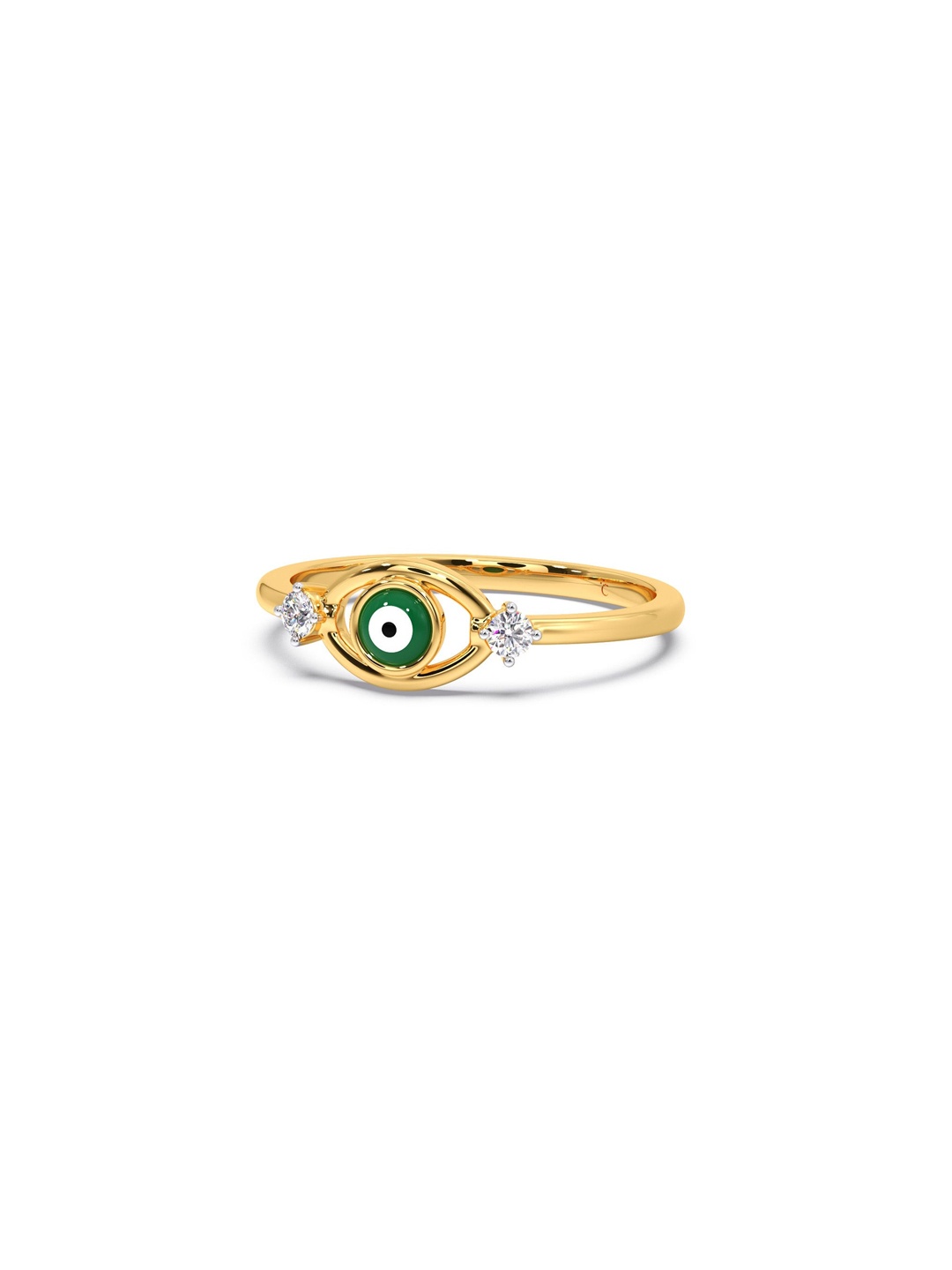 

CANDERE A KALYAN JEWELLERS COMPANY BIS Hallmark 14KT Gold Diamond Finger Ring-2.0gm