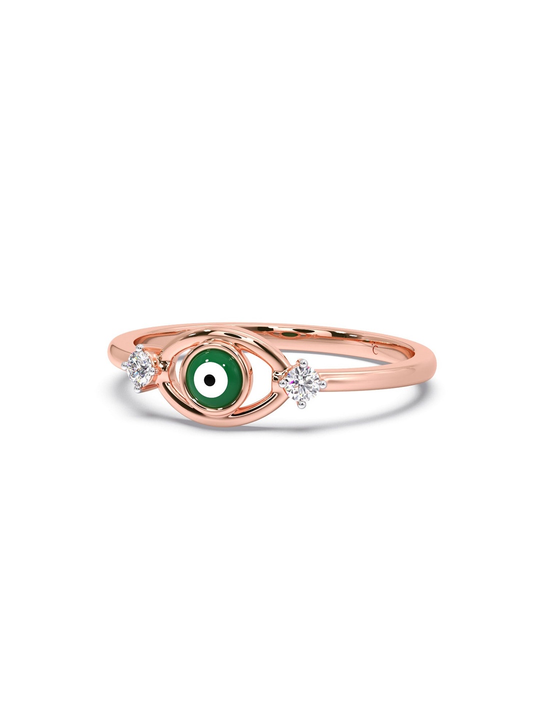 

CANDERE A KALYAN JEWELLERS COMPANY 18KT Gold Diamond-Studded Finger Ring-2.4gm, Rose gold