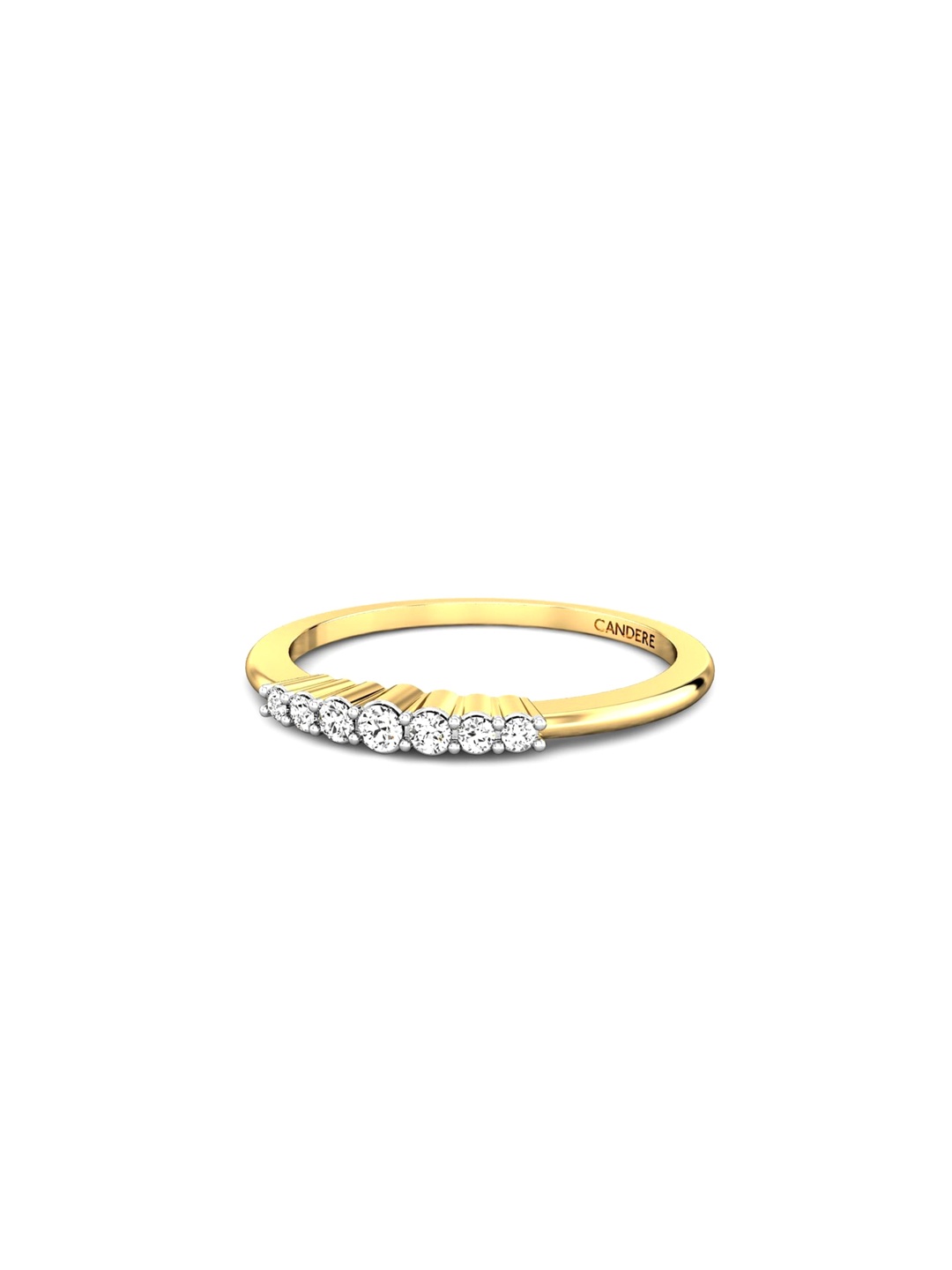 

CANDERE A KALYAN JEWELLERS COMPANY BIS Hallmark 14KT Gold Diamond Finger Ring-1.33gm