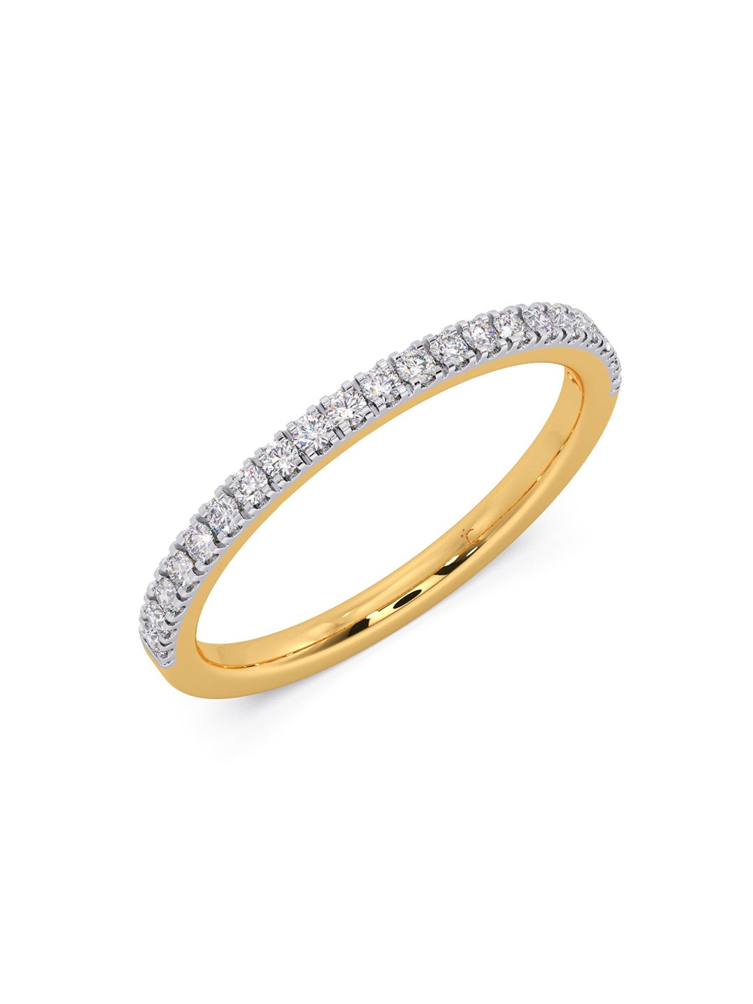 

CANDERE A KALYAN JEWELLERS COMPANY 18KT (750) Gold Diamond Studded Ring-1.93 gm