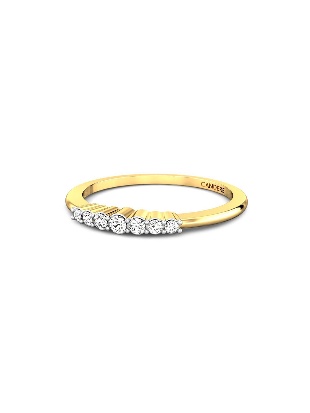 

CANDERE A KALYAN JEWELLERS COMPANY BIS Hallmark 18KT Gold Diamond Finger Ring-1.6gm