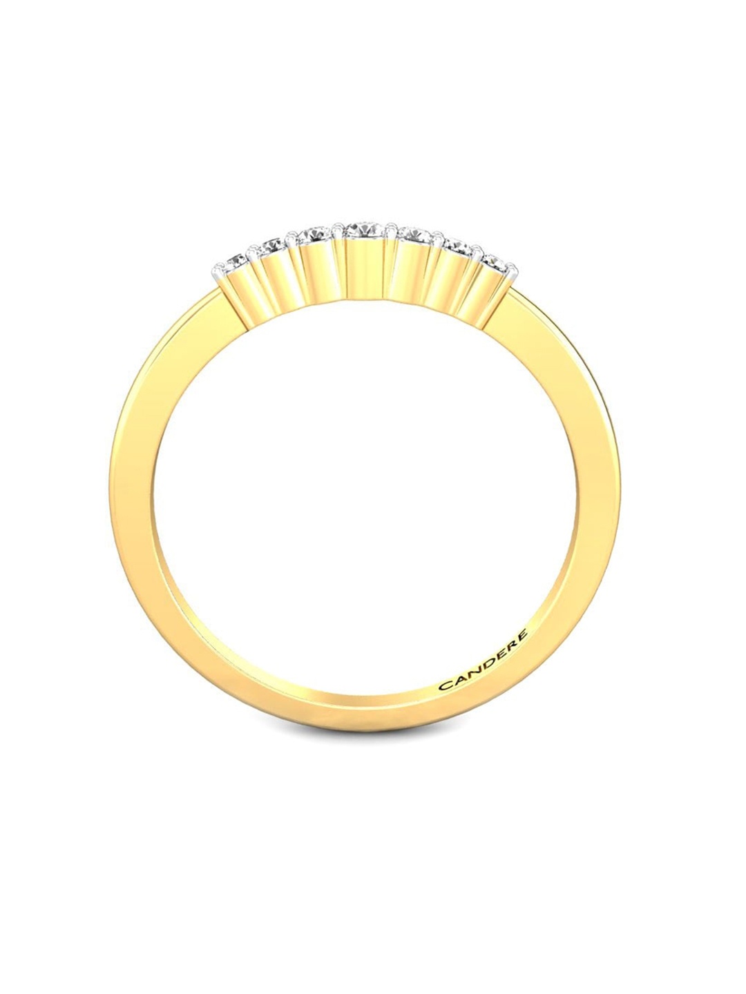 

CANDERE A KALYAN JEWELLERS COMPANY BIS Hallmark 14KT Gold Diamond Finger Ring-1.16gm