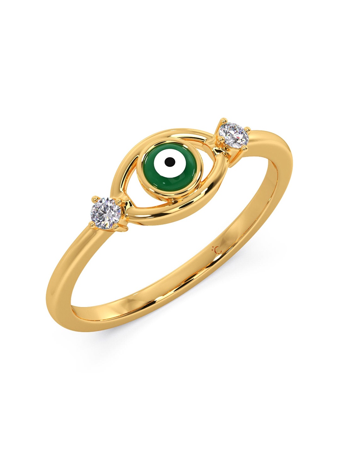 

CANDERE A KALYAN JEWELLERS COMPANY 14KT (585) Gold Diamond Studded Ring-1.82gm