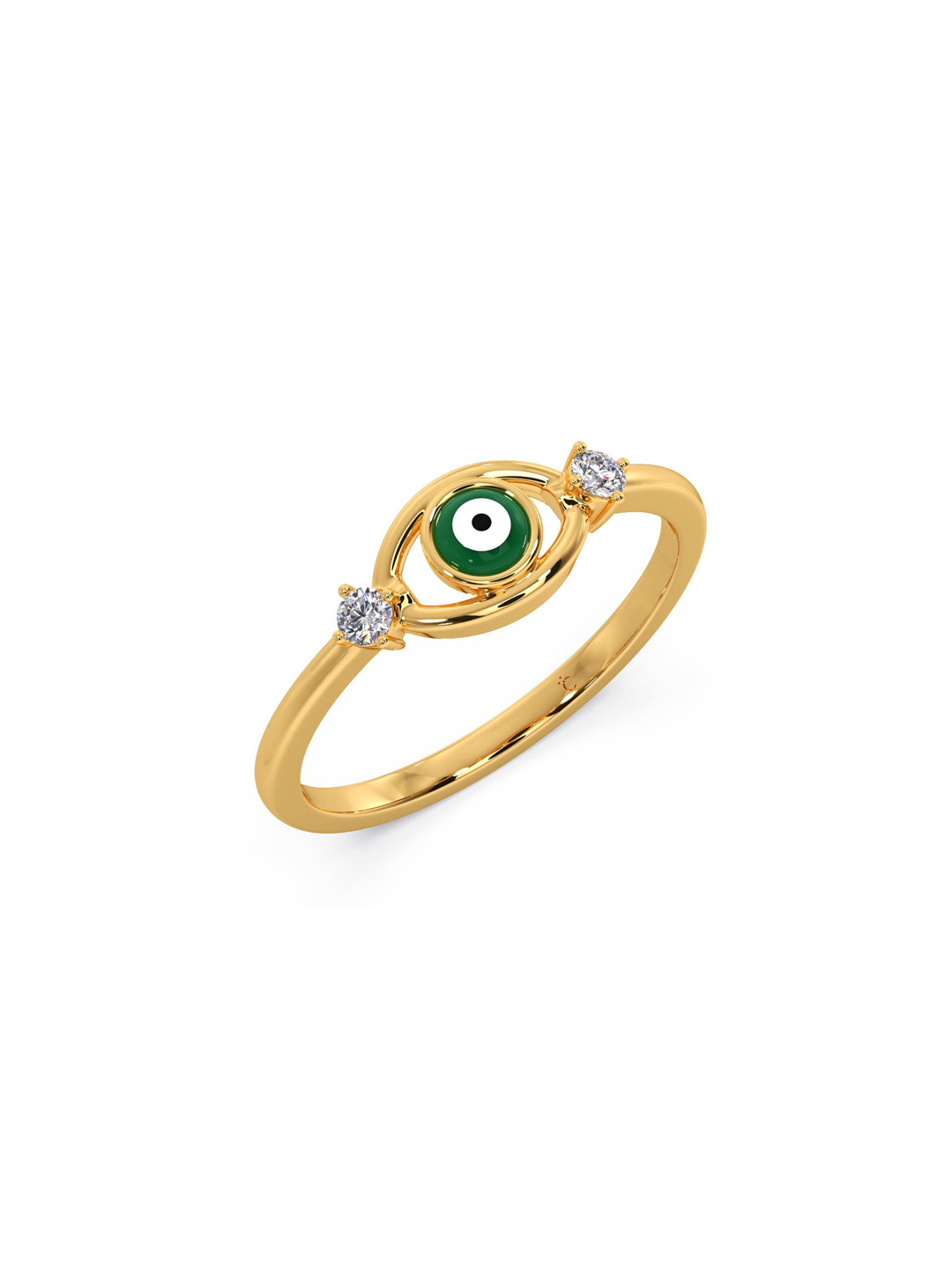 

CANDERE A KALYAN JEWELLERS COMPANY 14KT (585) Gold Diamond Studded Ring-2.07gm