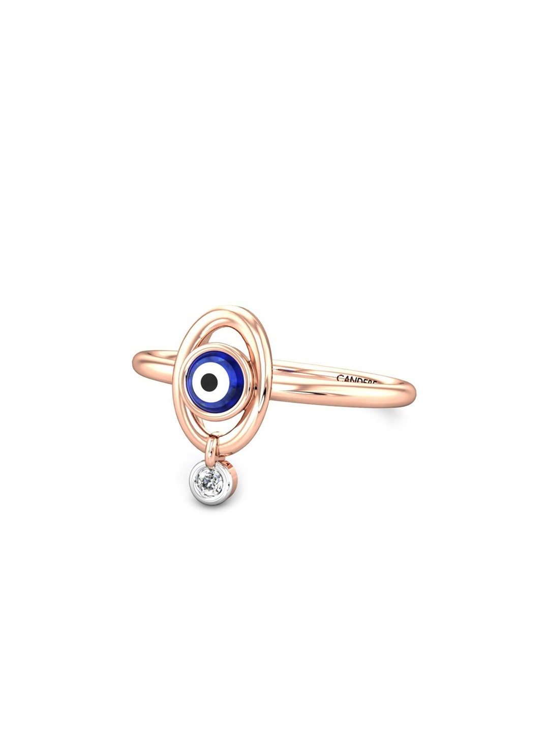 

CANDERE A KALYAN JEWELLERS COMPANY BIS Hallmark 18KT Rose Gold Diamond Finger Ring-1.97gm