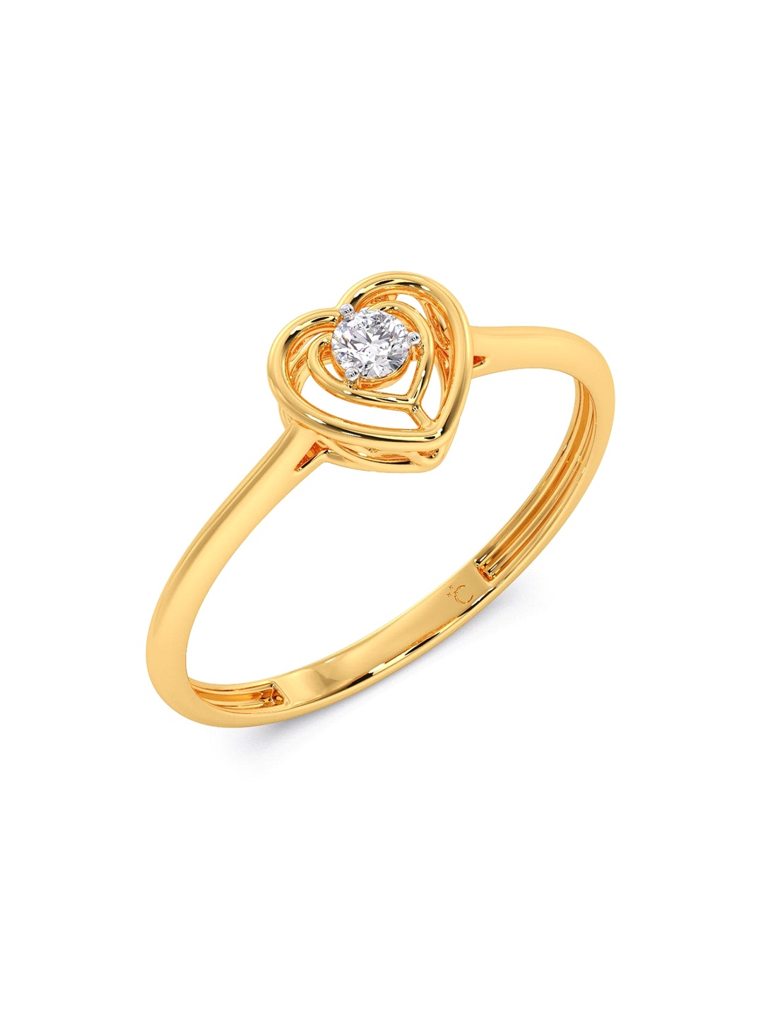 

CANDERE A KALYAN JEWELLERS COMPANY BIS Hallmark 18KT Gold Diamond Finger Ring-1.92gm