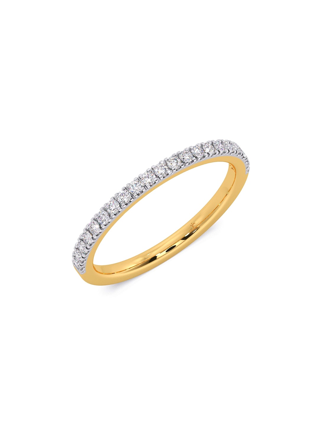 

CANDERE A KALYAN JEWELLERS COMPANY 18KT (750) Gold Diamond Studded Ring-2.04 gm