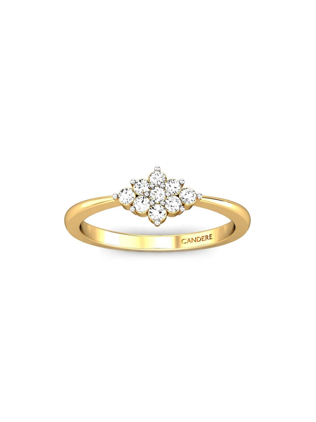 

CANDERE A KALYAN JEWELLERS COMPANY BIS Hallmark 18KT Gold Diamond Finger Ring-1.96gm