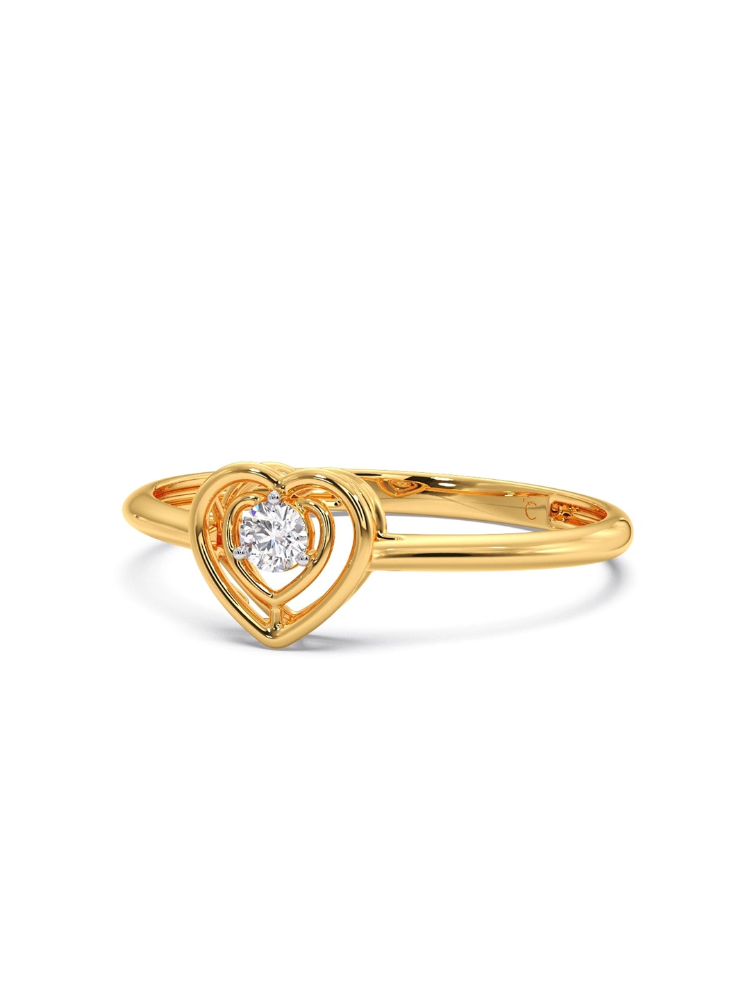 

CANDERE A KALYAN JEWELLERS COMPANY 18KT (750) Gold Diamond Studded Ring-2.28 gm
