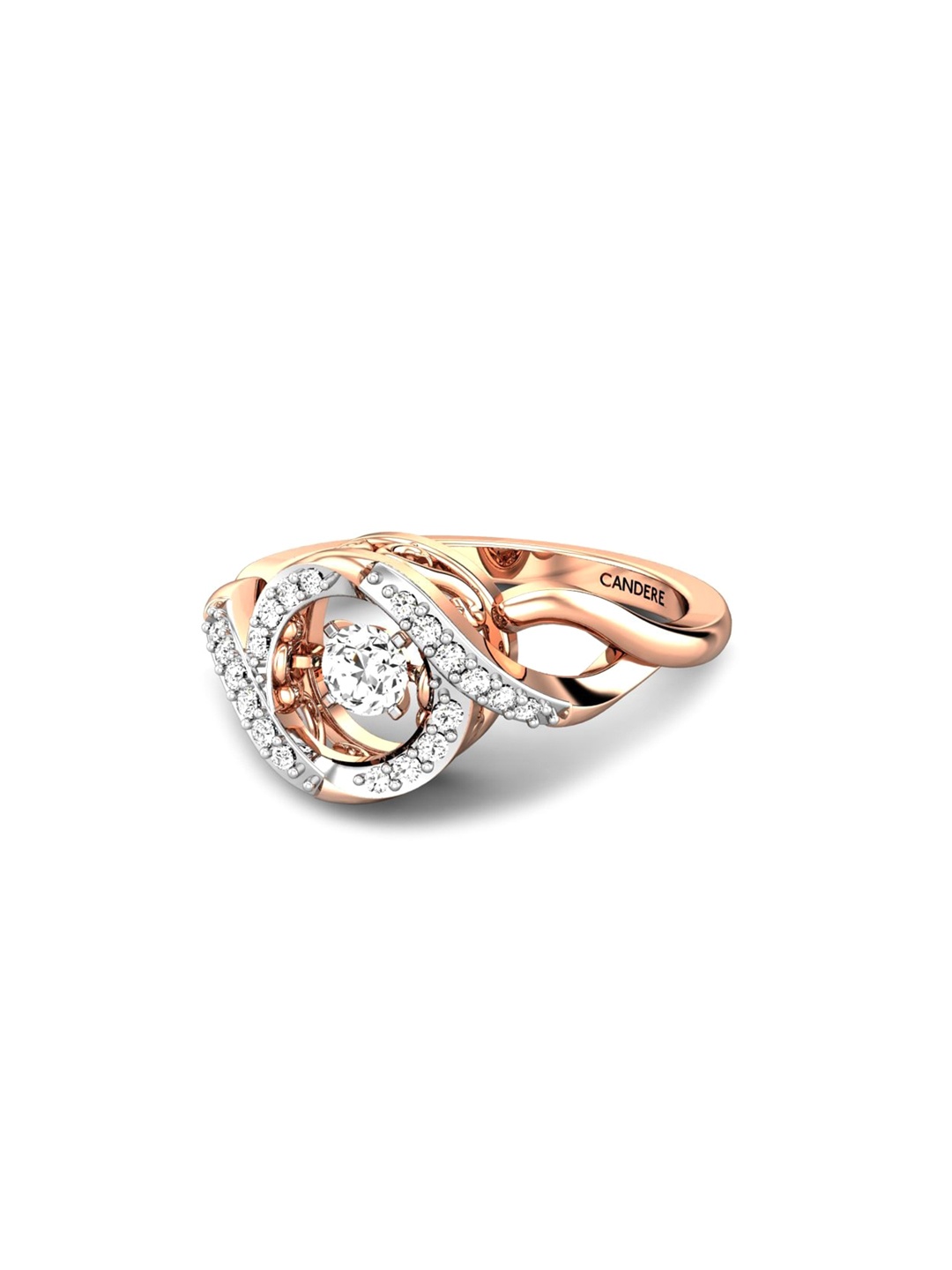 

CANDERE A KALYAN JEWELLERS COMPANY BIS Hallmark 18KT Gold Diamond Studded Ring-1.9 gm