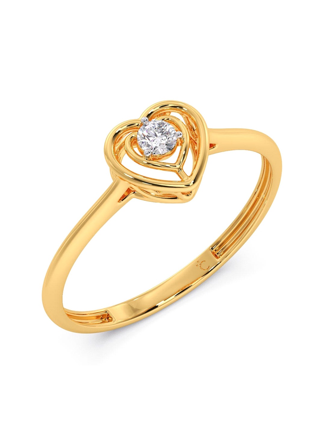 

CANDERE A KALYAN JEWELLERS COMPANY BIS Hallmark 18KT Gold Diamond Finger Ring-1.77gm