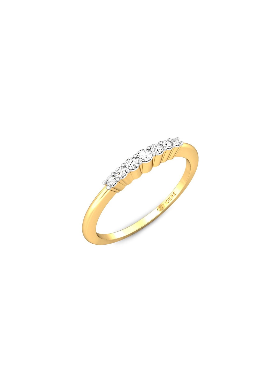 

CANDERE A KALYAN JEWELLERS COMPANY BIS Hallmark 18KT Gold Diamond Finger Ring-1.45gm