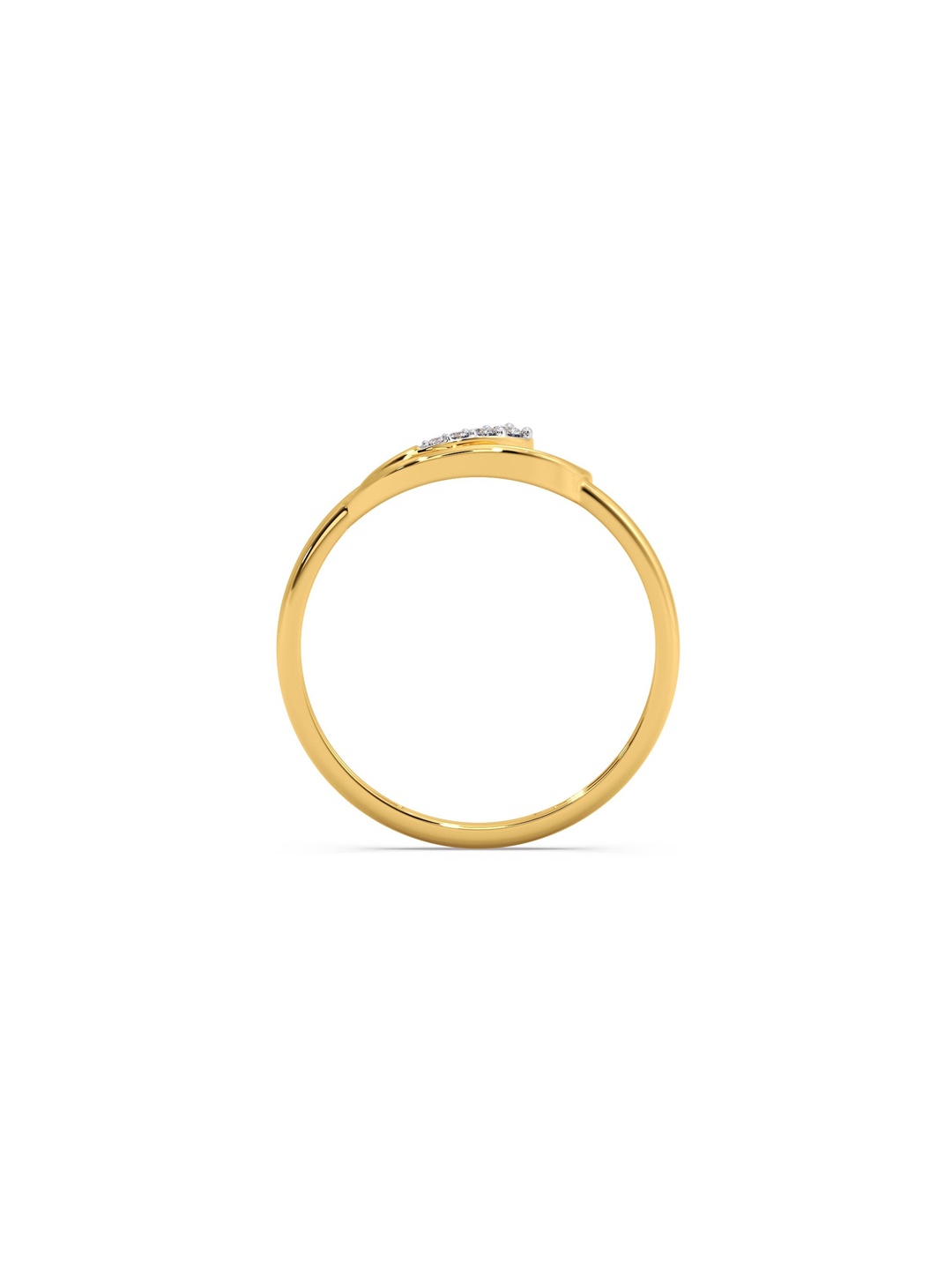 

CANDERE A KALYAN JEWELLERS COMPANY 18KT (750) Gold Diamond Studded Ring-1.06 gm