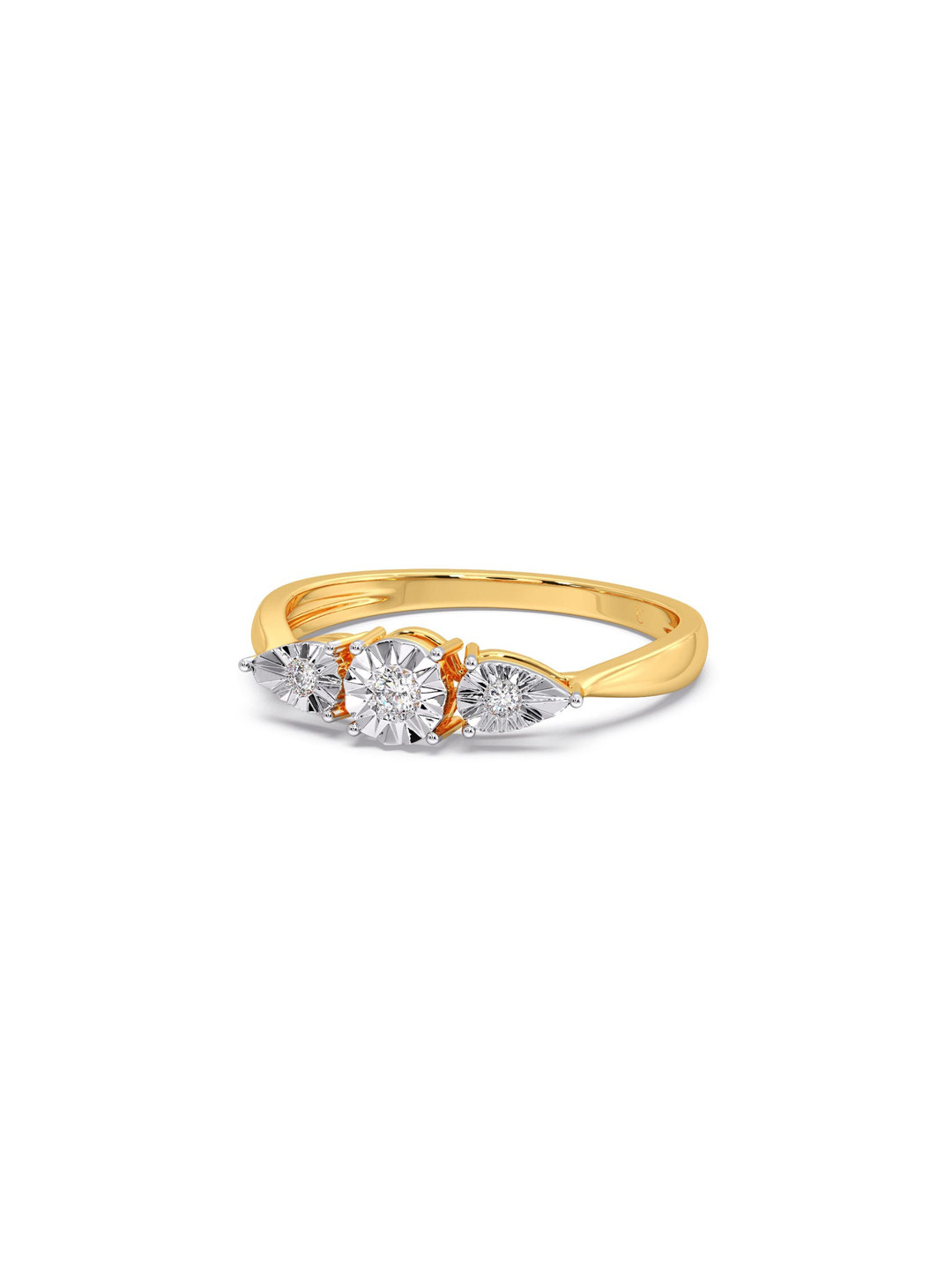 

CANDERE A KALYAN JEWELLERS COMPANY 18KT Gold Diamond-Studded Finger Ring-2.4gm