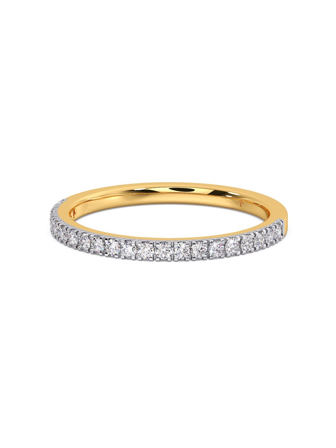 

CANDERE A KALYAN JEWELLERS COMPANY 18KT (750) Gold Diamond Studded Ring-1.87 gm