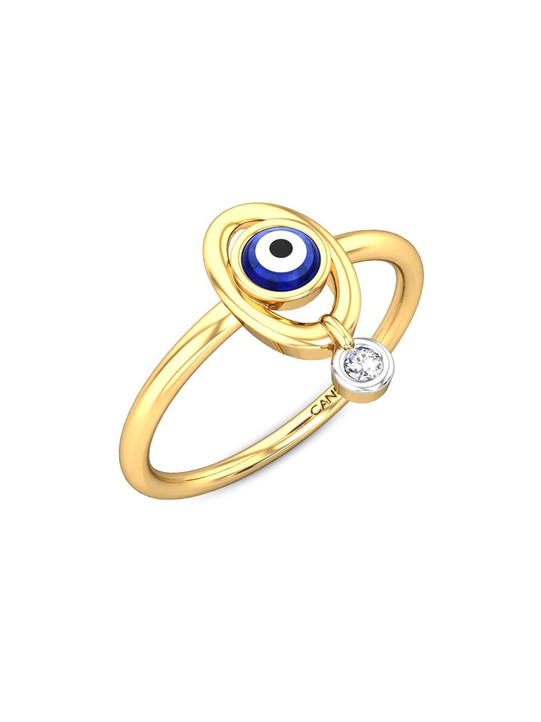 

CANDERE A KALYAN JEWELLERS COMPANY 14KT Gold Diamond-Studded Finger Ring-1.47gm