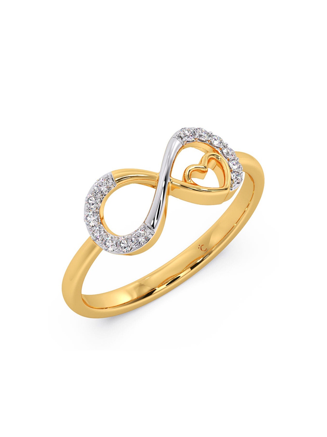 

CANDERE A KALYAN JEWELLERS COMPANY 18KT Gold Diamond-Studded Finger Ring-2.11gm