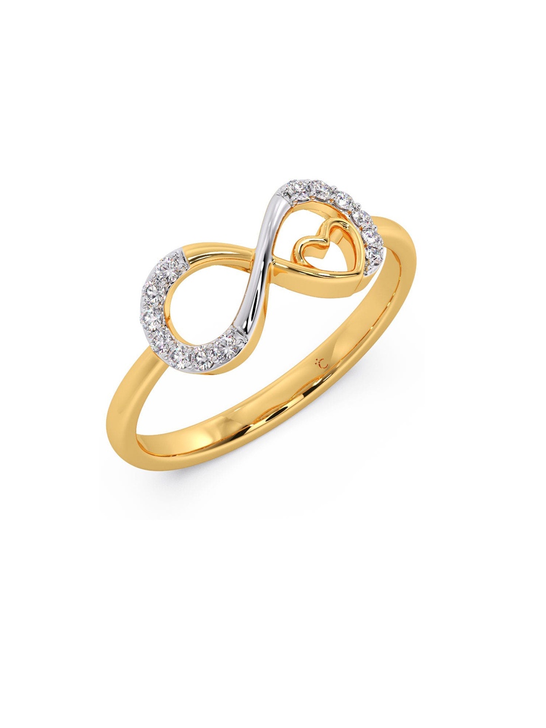 

CANDERE A KALYAN JEWELLERS COMPANY BIS Hallmark 18KT Gold Diamond Finger Ring-2.45gm