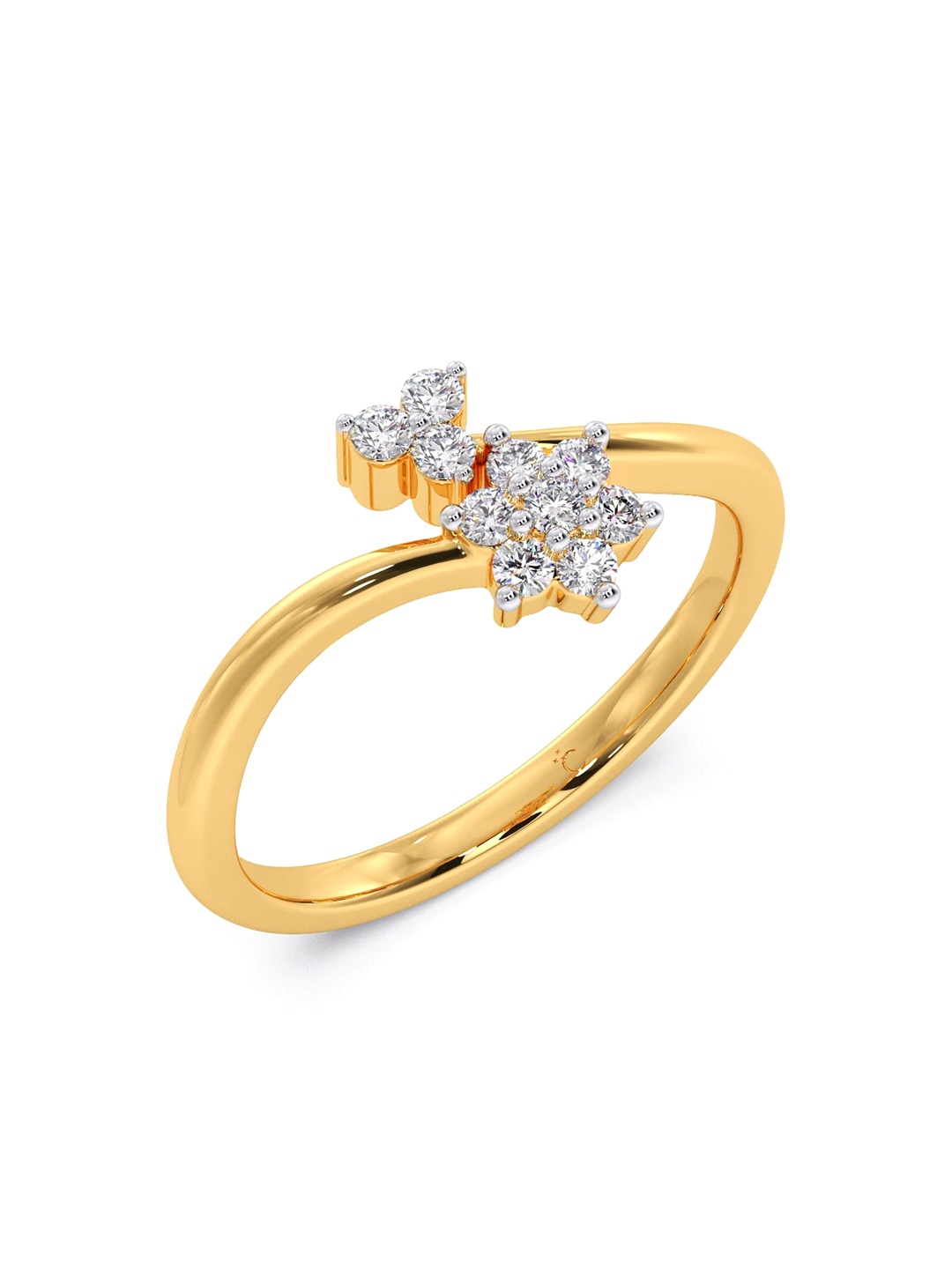 

CANDERE A KALYAN JEWELLERS COMPANY 18KT Gold Diamond-Studded Finger Ring-1.77gm