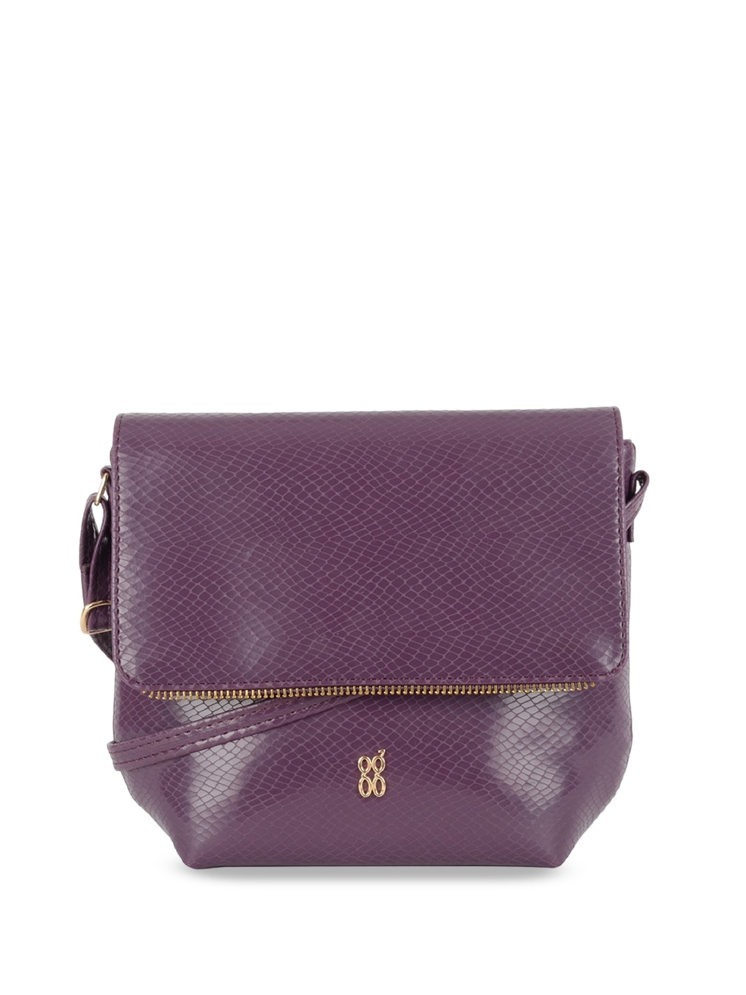 

Baggit Textured Structured Sling Bag, Violet