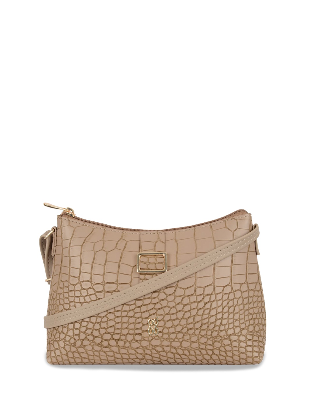 

Baggit Textured Structured Sling Bag, Beige