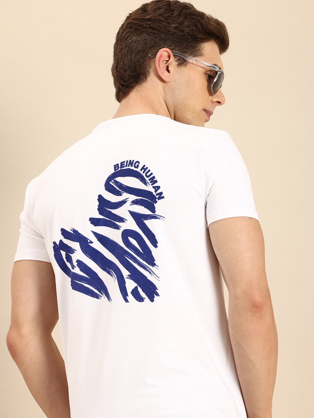 

Being Human Printed Pure Cotton T-shirt, White