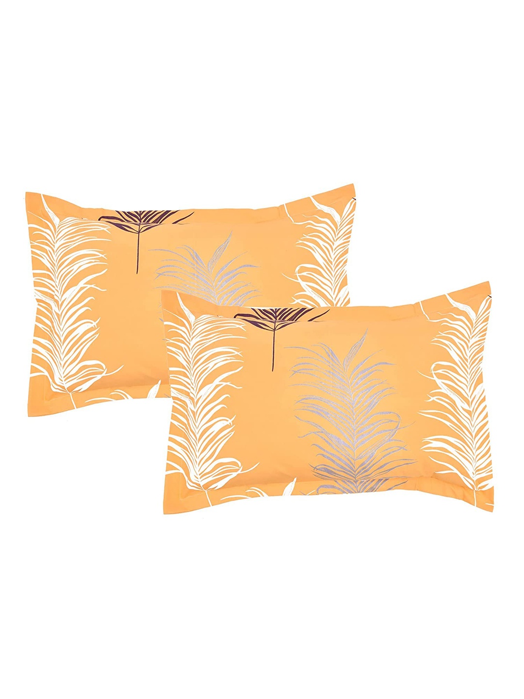 

RRC Yellow & Brown 2 Pieces Printed Rectangle Pillow Covers